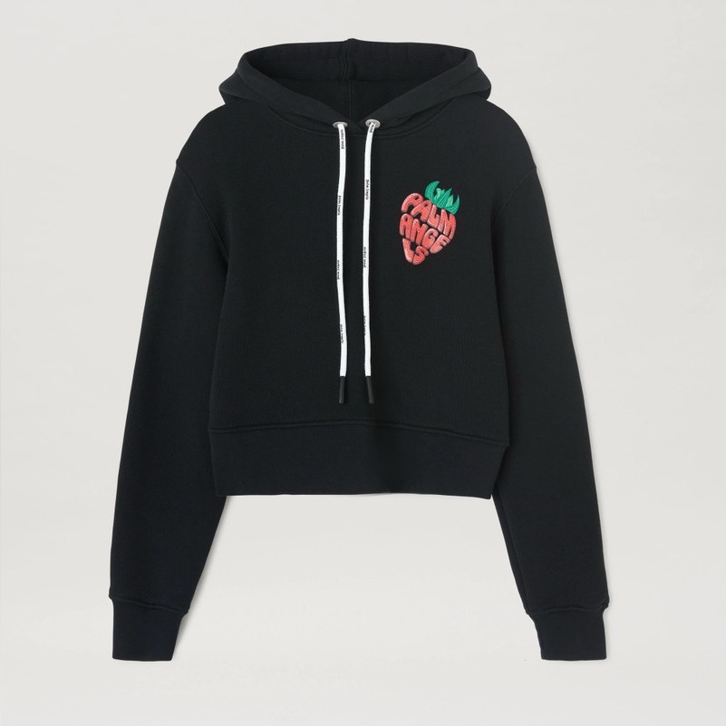 Nwt Palm Angels Strawberry Printed Long-Sleeved Hoodie